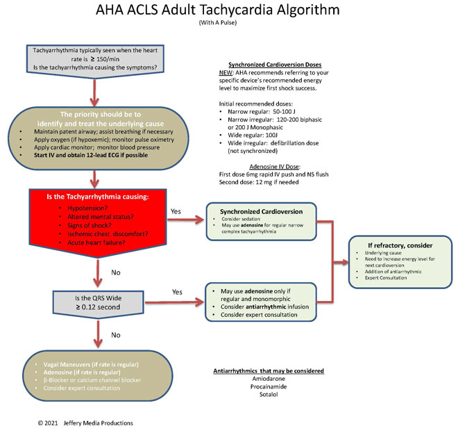 Printable Acls Algorithms Tachycardia